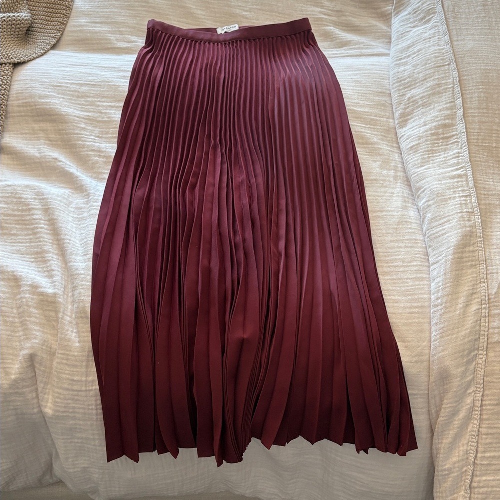 Aritzia Babaton pleated midi skirt